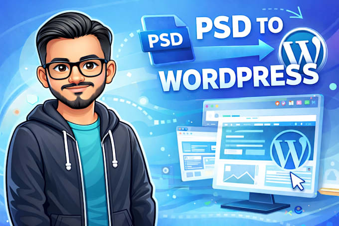 convert psd to wordpress in 1 day