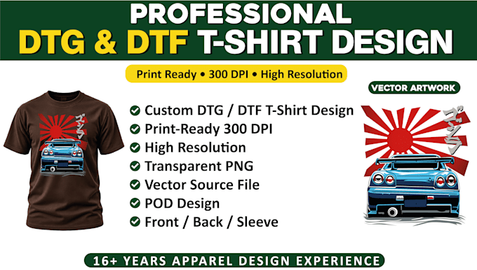 create halftone dtg and dtf t shirt designs print ready