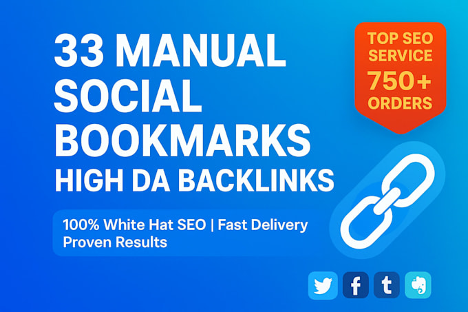 create manual high da social bookmarking backlinks for SEO
