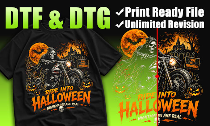 create halftone dtf dtg print ready files for t shirt