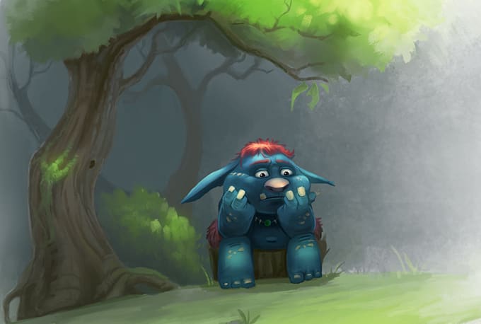 draw expressive cartoon style illustrations for childrens books