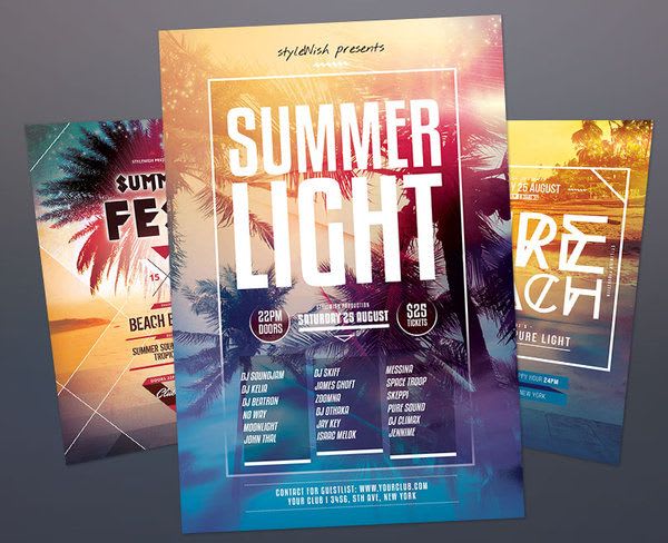 design retro flyer or poster