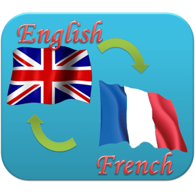 English and French. Английский и французский языки. Английский и французский флаг. French to English.