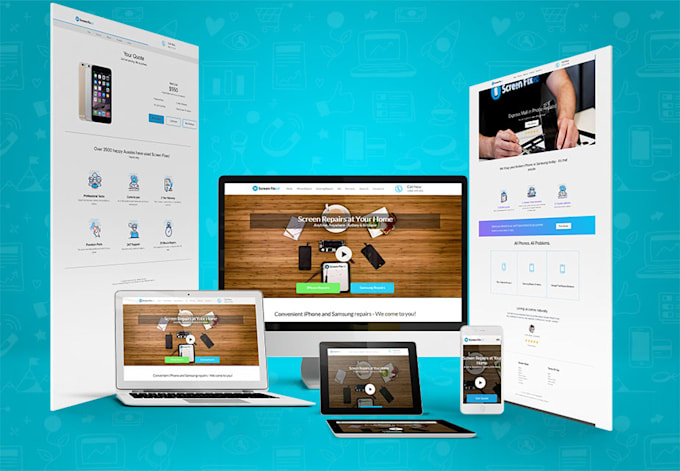 create a clean modern fully responsive custom website design