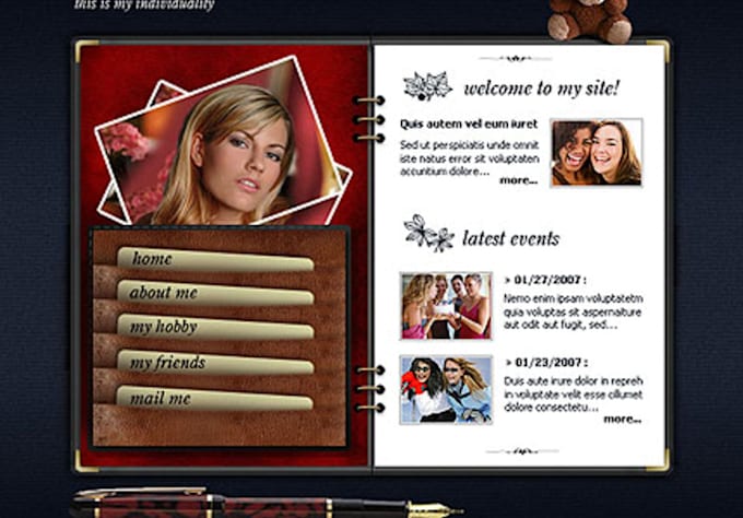 design your personal web page