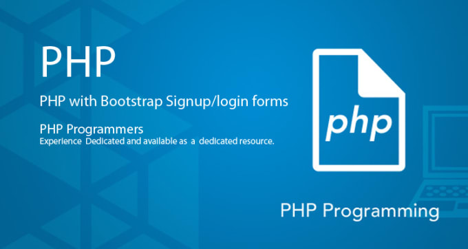 create secure php signup, login form with bootstrap