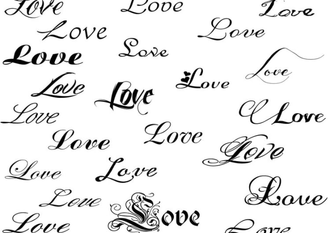 turn your text tattoo design into a flash sheet with 10 fonts.
