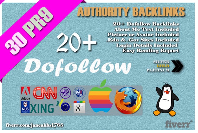 manually Create 30 PR9 PR10 Profiles BACKLINKS from HighPR Dofollow WebPages
