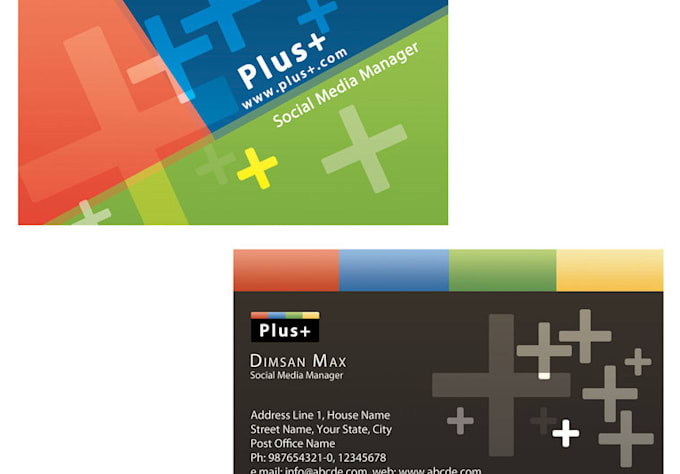 design Awsome Google Plus Business Card