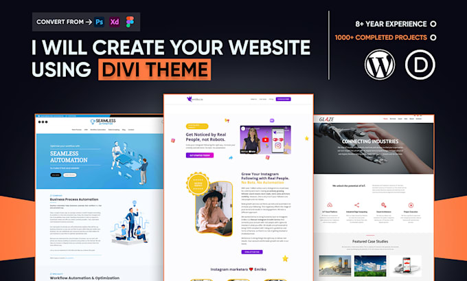 clone or redesign any wordpress website using the divi theme