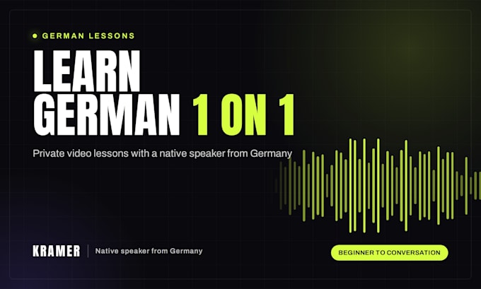 teach you german with 1 on 1 online lessons for beginners