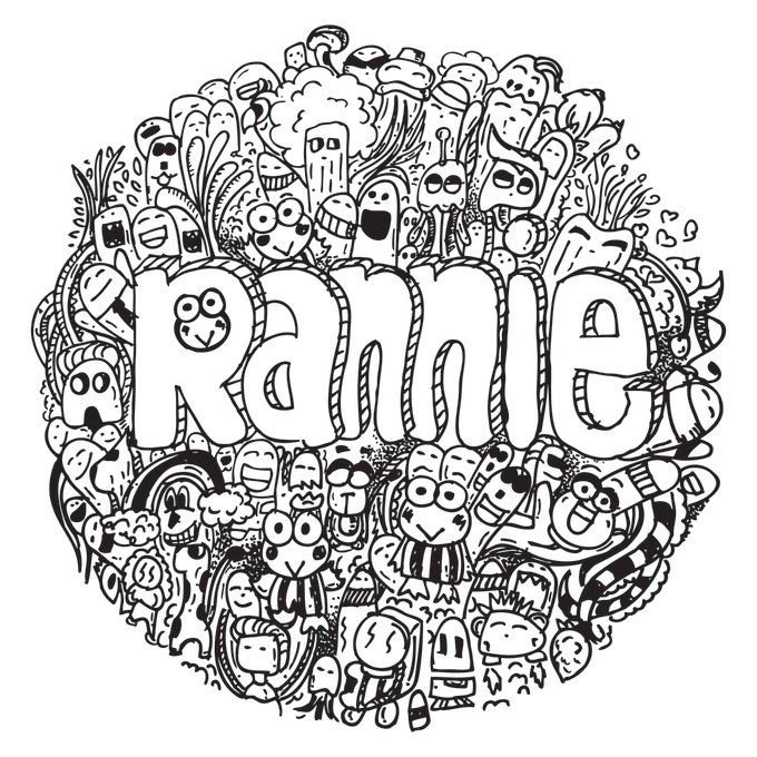 Make a doodle art with your name on it by Yosia04c