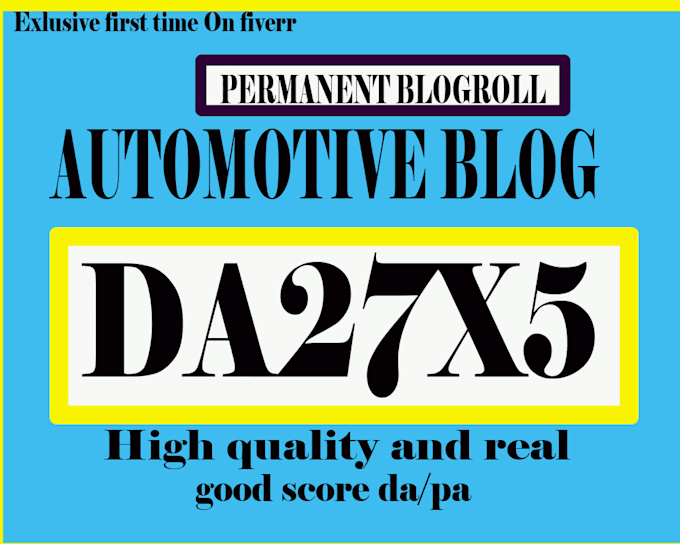 give you 6 sites, DA 27 permanent blogroll Automotive