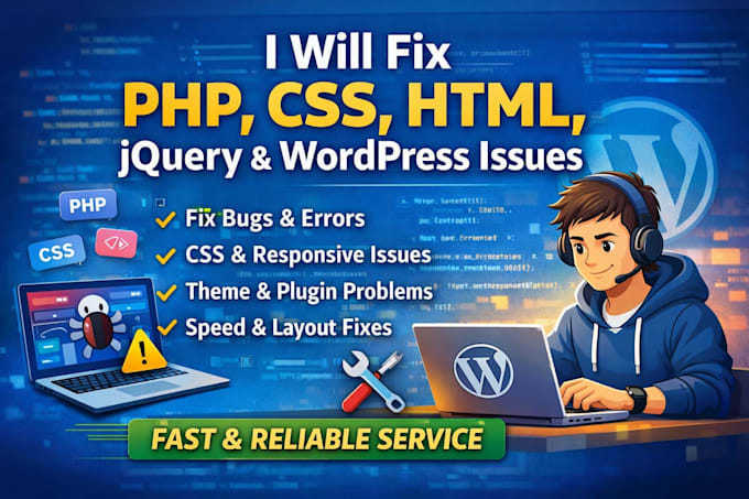 fix php css html jquery wordpress issues
