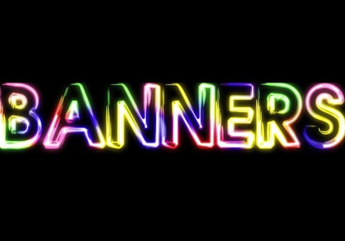 make a custom GLOWING banner or logo