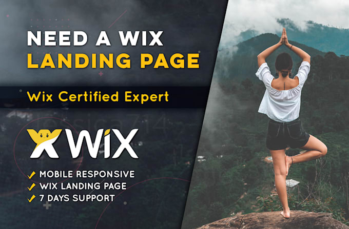 Top 10! I will do wix landing page design or redesign  for $80