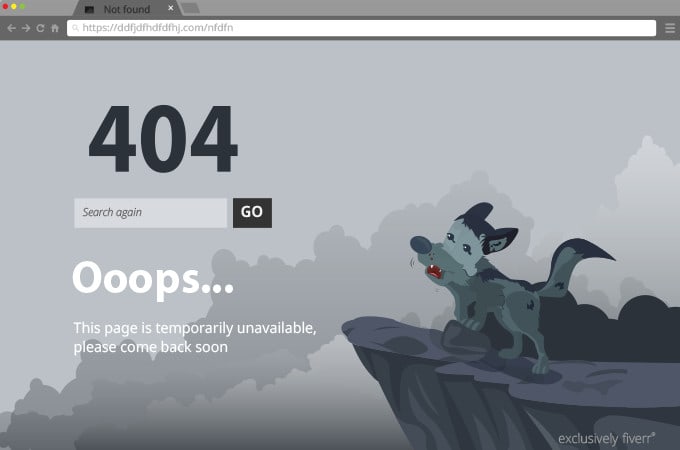 design creative 404 error page