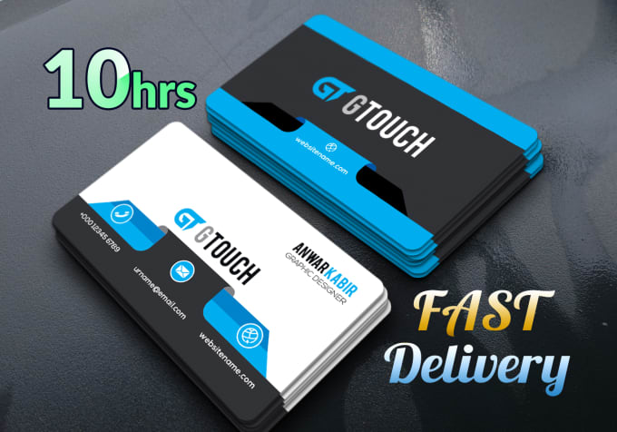 create 2 different business card design with print ready