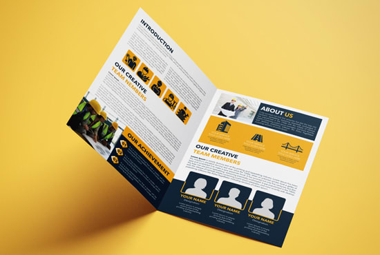 design creative tri fold and bi fold brochure
