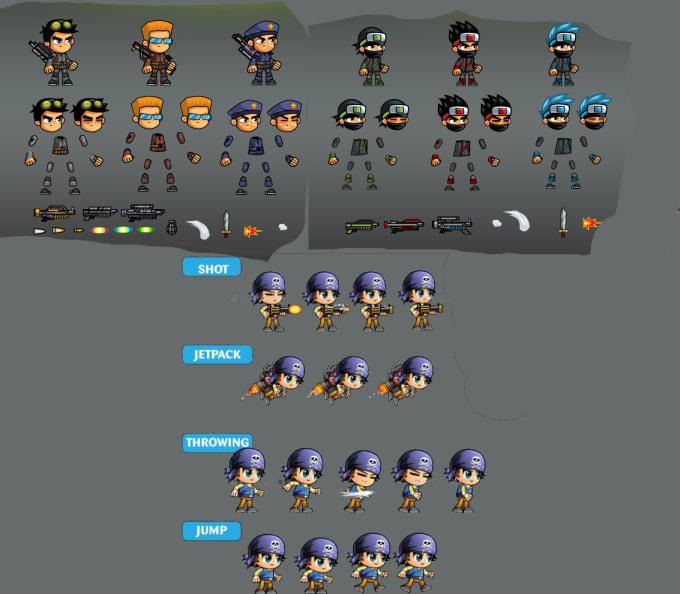 Create characters with any sprite sheet animation by Hardy884 | Fiverr