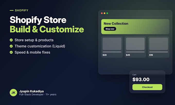 build, customize or fix your shopify store and shopify theme