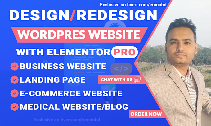 design, redesign, revamp, clone wordpress website with elementor pro