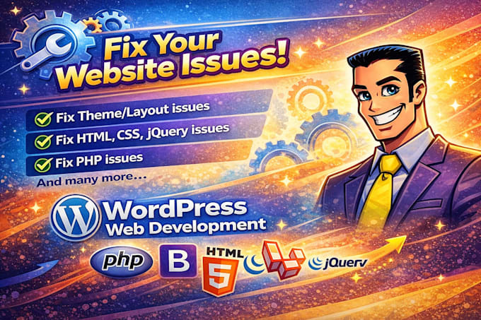 design, fix, optimize, or upgrade your website, laravel, wordpress, PHP