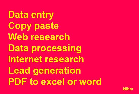 do lead generation and data entry