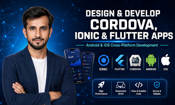 design and develop your cordova, ionic and flutter app