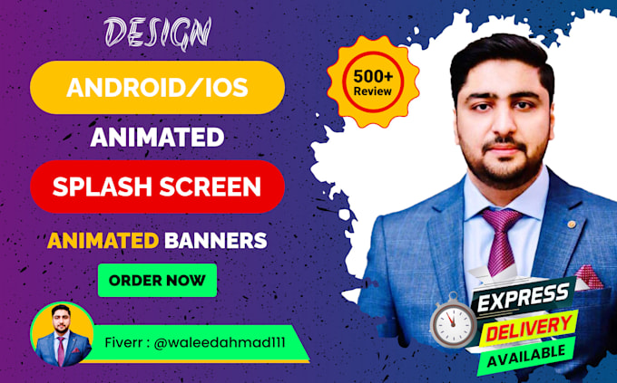 design custom animated splash screens for mobile apps