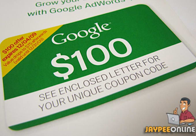 give you 5 x 106usd Google Adwords Coupons