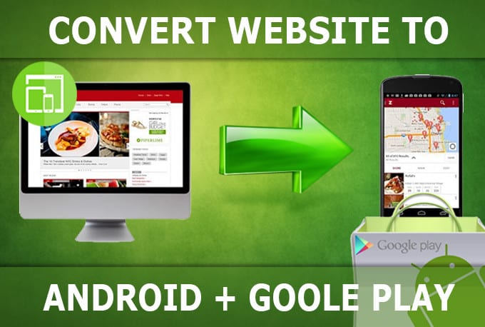 convert the website into an android app, webview android app