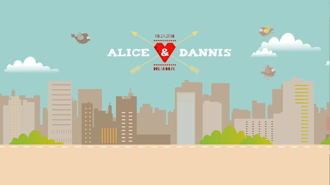 create Hipster Style Wedding Invitation video