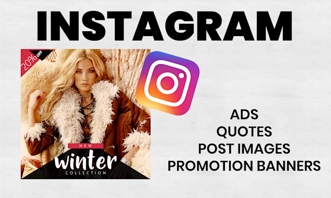 design professional instagram banners, ads, post images