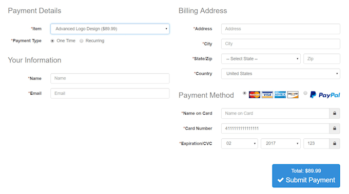 Setup order form page with stripe gateway by Faheemsdq | Fiverr