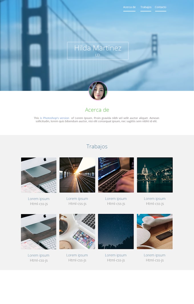 Create a web page from scratch, support for mobile devices by ...