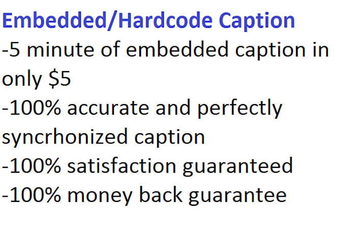 embed subtitles or closed caption into your video