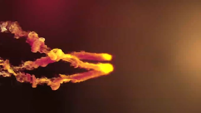 create an eyecatching particles smoke fire intro,outro 3d