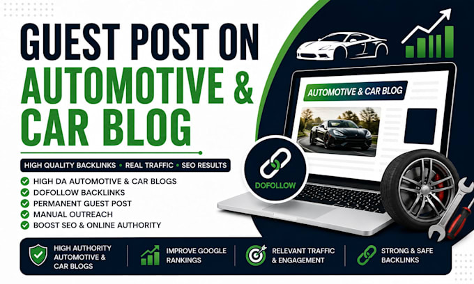 write and publish a guest post on automotive car blog