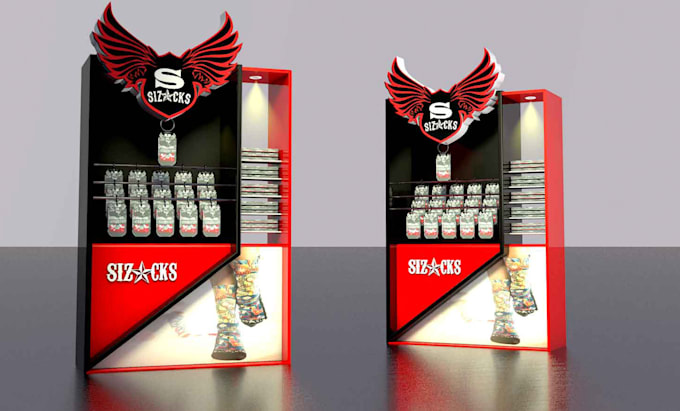 create 3d visualization for countertop and retail display