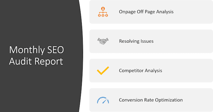provide you monthly SEO report of your site