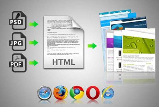 Convert psd and pdf file into html css bootstrap by Daniyal_ali | Fiverr