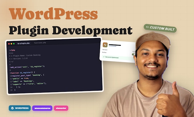 develop custom wordpress woocommerce elementor plugin for your website