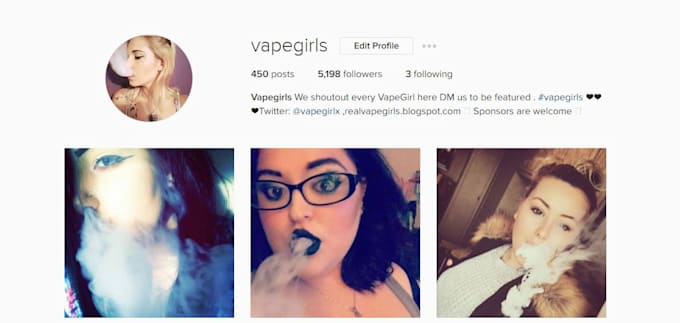 Machen sie ihre marke auf 2 vape-instagram-konten bekannt