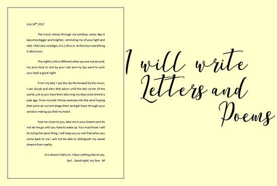 write letters for your loved ones
