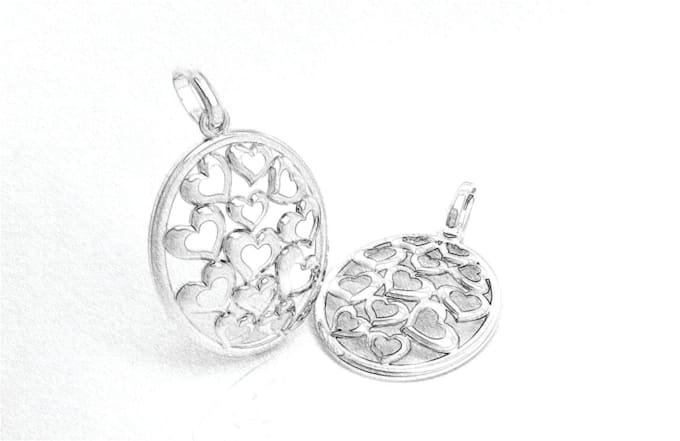 make pendant design in premium handsketch