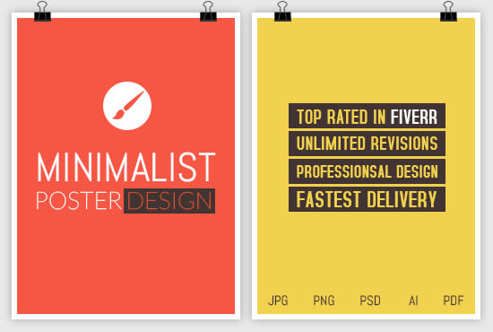 design awesome minimalist poster design