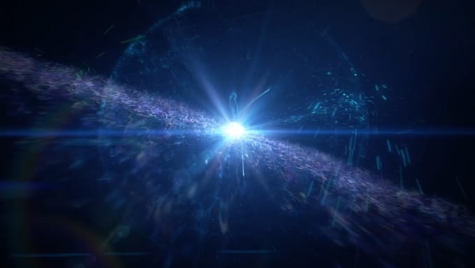 create galaxy universe logo intro animation video