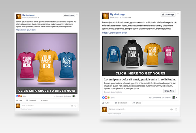 Give you amazing tshirt ad templates for facebook ads by Belabati Fiverr