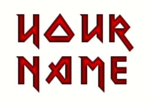 write your name like Iron Maiden logo